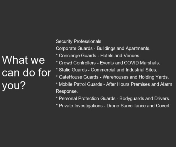 text speaking about what services the comany offers and what services it can offer the individual